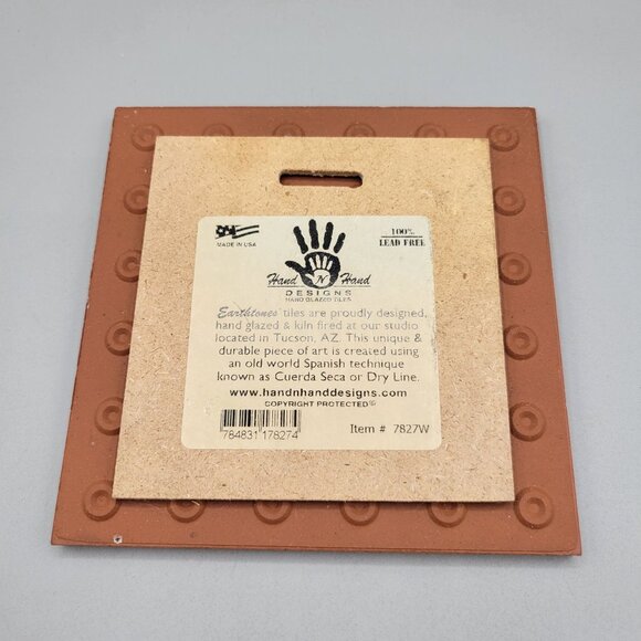 Rooster Tile Trivet Wall Hanging Hand N Hand Designs Hand Glazed Tile - Picture 2 of 3